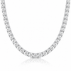 14k White Gold Lab Grown Diamond Classic Tennis Necklace 10.00ctw