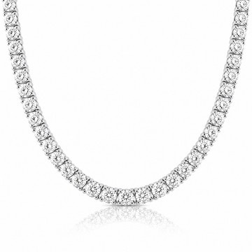 14k White Gold Lab Grown Diamond Classic Tennis Necklace 10.00ctw