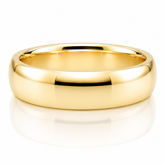14k Yellow Gold Classic Traditional Mens Band