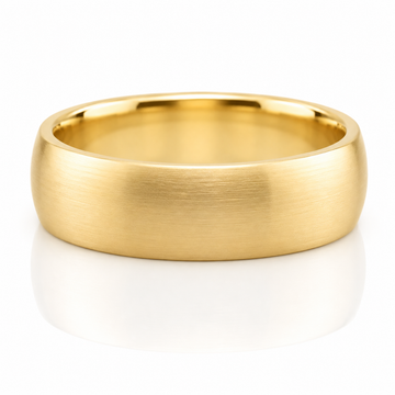14k Yellow Gold Brushed Satin Finish Mens Band