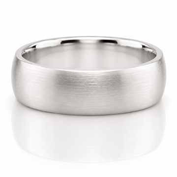 14k White Gold Mens Band
