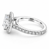 14k White Gold 2.00ct Lab Grown Round Diamond Halo Engagement Ring