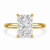 14k Yellow Gold 3.11ct Natural Elongated Radiant Diamond Solitaire Engagement Ring