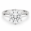 14k White Gold 3.50ct Lab Grown Round Diamond Solitaire Engagement Ring