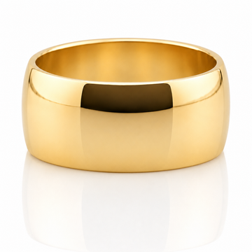 14k Yellow Gold Classic Traditional Wide Mens Band