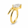 14k Yellow Gold Lab Grown Pear Diamond Wrap Ring 1.25ctw