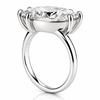 14k White Gold 4.00ct Lab Grown Marquise Diamond Asymmetric Solitaire Engagement Ring