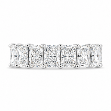 14k White Gold Lab Grown Radiant Diamond Eternity Band 8.50ctw