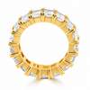 14k Yellow Gold Lab Grown Radiant Diamond Eternity Band 8.50ctw