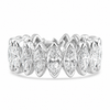 14k White Gold Marquise Diamond Eternity Band 5.50ctw