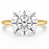 14k Yellow Gold 5.00ct Lab Grown Round Diamond Solitaire Engagement Ring