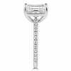 14k White Gold 2.50ct Lab Grown Elongated Radiant Diamond Engagement Ring