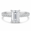 14k White Gold 1.50ct Lab Grown Emerald Diamond Engagement Ring