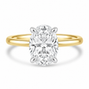 14k Yellow Gold 1.80ct Lab Grown Oval Diamond Invisible Halo Solitaire Engagement Ring