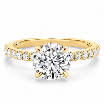 14k Yellow Gold 1.50ct Lab Grown Round Diamond Engagement Ring