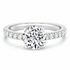 14k White Gold 1.50ct Lab Grown Round Diamond Invisible Halo Engagement Ring