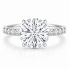 14k White Gold 2.70ct Lab Grown Round Diamond Invisible Halo Engagement Ring