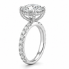 14k White Gold 2.70ct Lab Grown Round Diamond Invisible Halo Engagement Ring