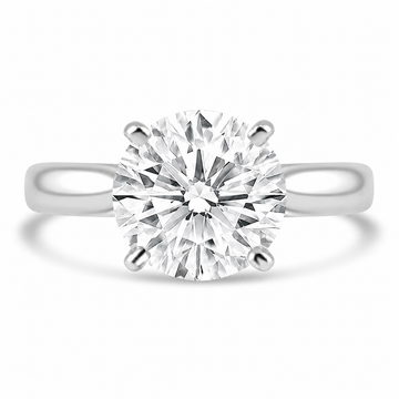 14k White Gold 2.50ct Lab Grown Round Diamond Solitaire Engagement Ring