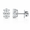 14k White Gold Lab Grown Oval Diamond Stud Earrings 1.20ctw