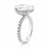 14k White Gold 4.50ct Lab Grown Oval Diamond Invisible Halo Engagement Ring