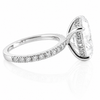 14k White Gold 4.50ct Lab Grown Oval Diamond Invisible Halo Engagement Ring
