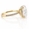 14k Yellow Gold 3.50ct Lab Grown Oval Diamond Invisible Halo Engagement Ring