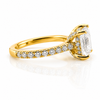 14k Yellow Gold 3.50ct Lab Grown Princess Diamond Invisible Halo Engagement Ring