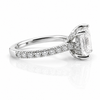 18k White Gold 3.00ct Lab Grown Princess Diamond Invisible Halo Engagement Ring