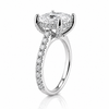 18k White Gold 3.00ct Lab Grown Princess Diamond Invisible Halo Engagement Ring