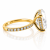 14k Yellow Gold 5.00ct Lab Grown Oval Diamond Invisible Halo Engagement Ring
