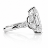 14k White Gold 4.30ctw Lab Grown Marquise Diamond & Marquise Side Stones Engagement Ring