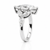 14k White Gold 4.30ctw Lab Grown Marquise Diamond & Marquise Side Stones Engagement Ring