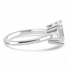 14k White Gold 4.00ct Lab Grown Asscher Diamond Solitaire Engagement Ring