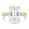 14k Yellow Gold 3.75ct Lab Grown Oval Diamond Invisible Halo Engagement Ring