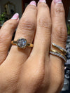 14k Yellow Gold 1.00ct Lab Grown Round Diamond Bezel Engagement Ring