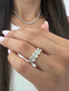 14k Yellow Gold Lab Grown Oval Diamond Eternity Band 5.50ctw
