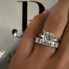 14k White Gold 2.00ct Natural Princess Diamond Solitaire Engagement Ring