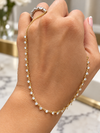 14k Yellow Gold Floating Diamonds Tennis Chain Necklace 2.15ctw
