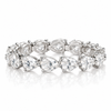 14k White Gold Lab Grown Pear Diamond East West Eternity Band 3.75ctw