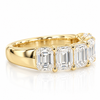 14k Yellow Gold Lab Grown Emerald Diamond Half Eternity Comfort Band 3.30ctw