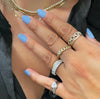 14k Yellow Gold Bezel Diamond Cuban Link Ring