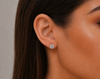 14k White Gold Lab Grown Round Diamond Stud Earrings 1.20ctw
