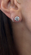 14k White Gold Lab Grown Round Diamond Stud Earrings 3.20ctw