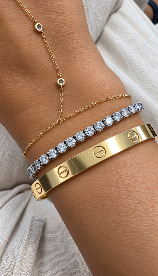 14k White Gold Lab Grown Round Diamond Classic Tennis Bracelet 7.00ctw