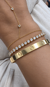 14k Yellow Gold Lab Grown Round Diamond Classic Tennis Bracelet 7.00ctw