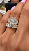 14k Yellow Gold Lab Grown Emerald Diamond Eternity Band 9.00ctw