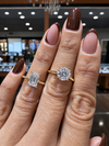 14k Yellow & White Gold Two Tone 1.80ct Lab Grown Emerald Diamond Solitaire Engagement Ring