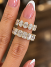 14k Yellow Gold Lab Grown Radiant Diamond Eternity Band 8.50ctw