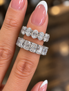14k White Gold Lab Grown Radiant Diamond Eternity Band 8.50ctw